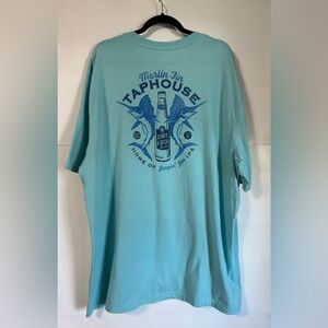 Izod Saltwater Marlin Fin Graphic Blue Short Sleeve Tee XXL